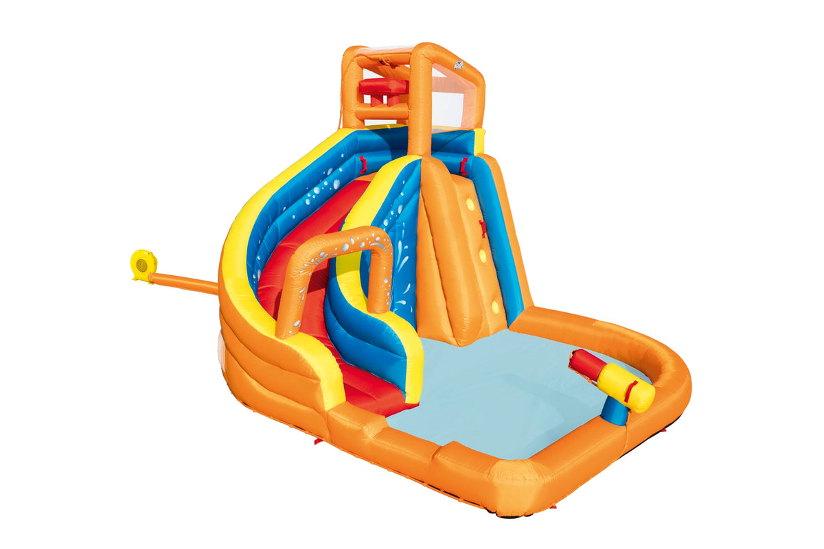 Bestway Turbo Splash Inflatable Water Park with Slide, Climbing Wall & Splash Pool – 53301