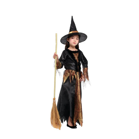 Links to LUXURY GOTHIC WITCH COSTUME M 110 CM  by 