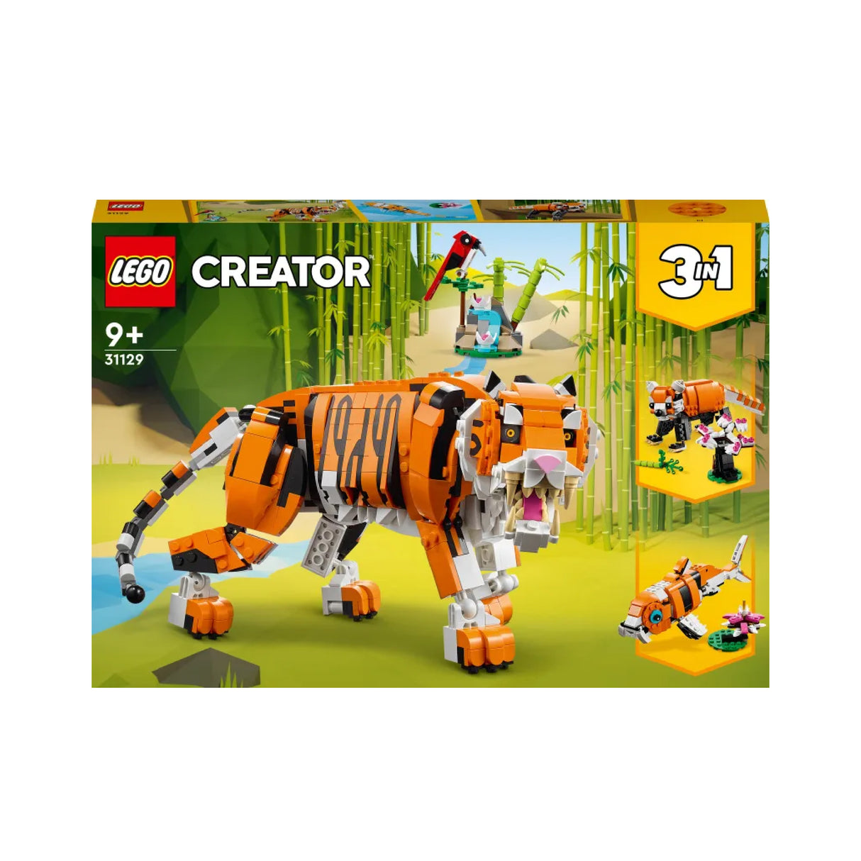 LEGO Creator 3 in 1 Majestic Tiger to Panda or Koi Fish Set