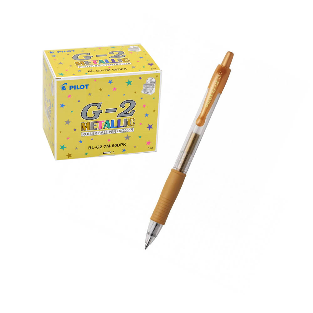 Pilot G-2 Gel Rollerball Pen 0.7 mm – Metallic Gold