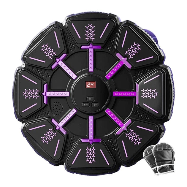 Bluetooth Music Boxing Trainer with Gloves – 8-Button Wall-Mounted Boxing Target