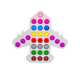 Airplane Shaped Fidget Pop It Toy (Assorted Colors, Sold As Single)