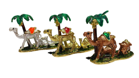 Camel Double Metal Stand with Palm Tree