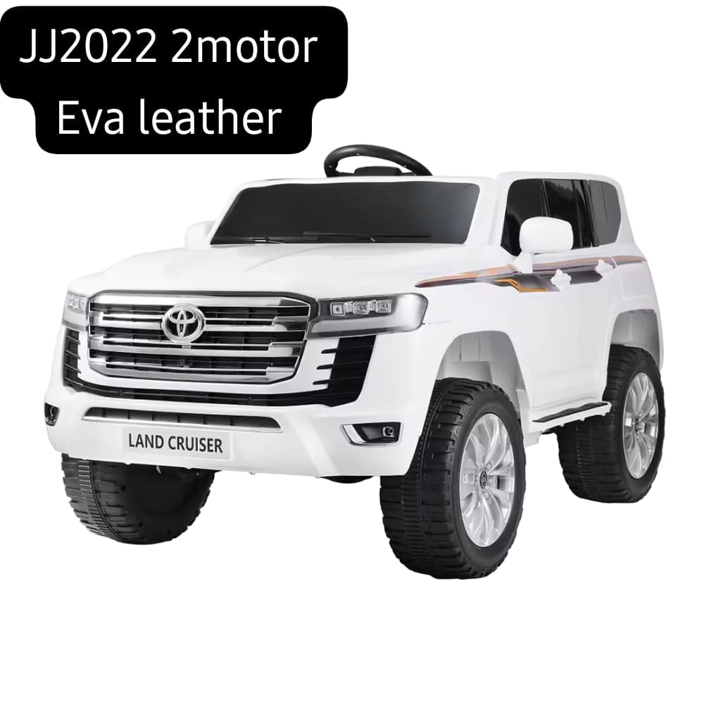 TOYOTA LAND CRUISER 12V Kids Ride-On Electric Car – White