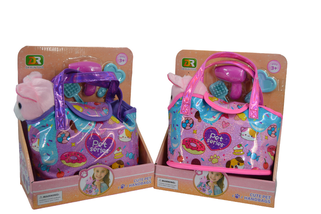 Plush Dog with Carry Bag – Portable Cuddle Friend