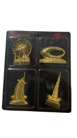 Dubai Landmark Metal Magnet 4 pcs (Assorted Designs)