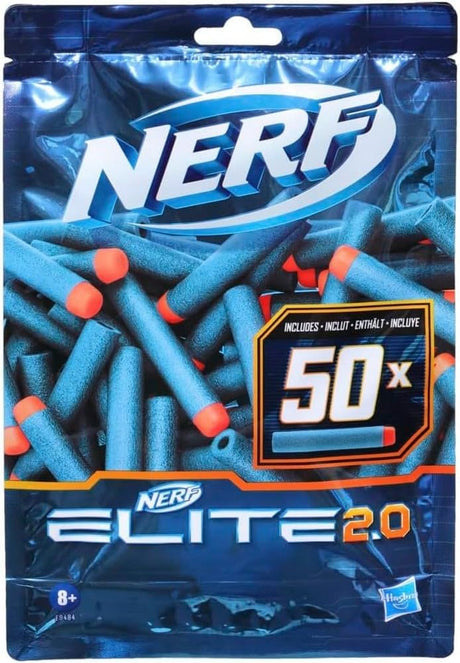 Hasbro Nerf Elite 2.0 50-Dart Refill Pack - Includes 50 Official Nerf Elite 2.0 Darts, Compatible With All Nerf Elite Blasters