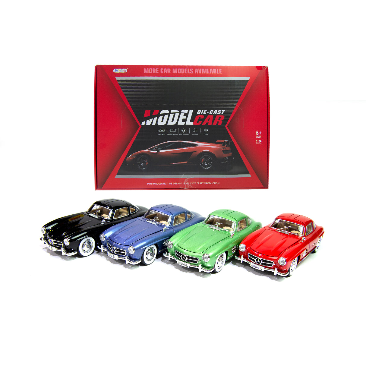 Links to MERCEDES 300 SL DIECAST 1.24 ASSORTED 4 by 