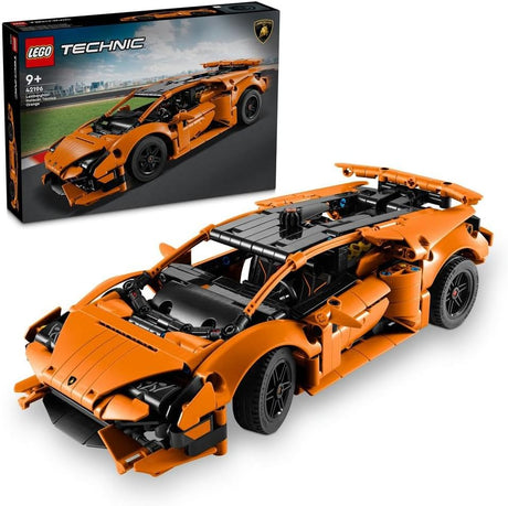LEGO Technic Lamborghini Huracán Tecnica Orange Set, Sports Car Toy for 9 Plus Year Old Kids, Boys & Girls, Model Building Kit for Creative Play, Kids' Bedroom Decoration, Birthday Gift Idea 42196