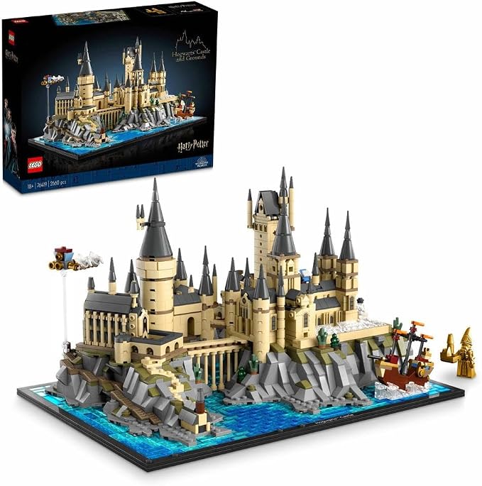 LEGO Harry Potter Hogwarts Castle and Grounds 76419 building kit with 2660 pieces, Main Tower, Great Hall, and Black Lake