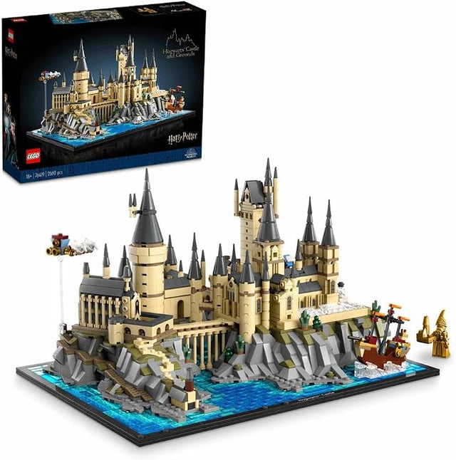 LEGO Harry Potter Hogwarts Castle and Grounds 76419 building kit with 2660 pieces, Main Tower, Great Hall, and Black Lake