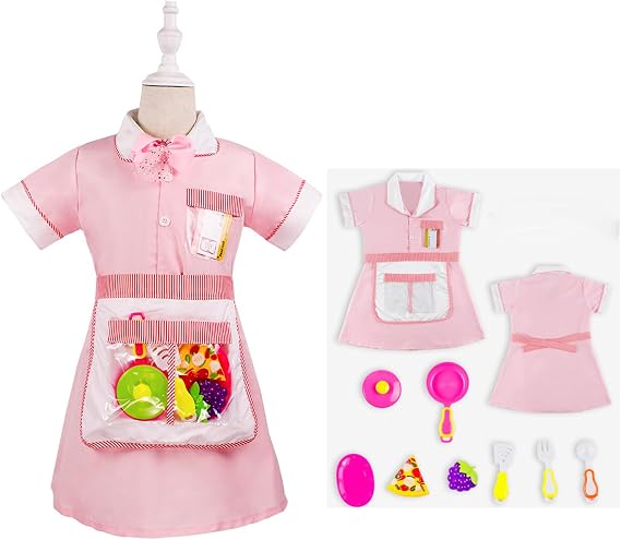 Chef Costume for Kids and Adults Cook Dress Up Set with Cooking Tools for Ages 3 to 8 Years