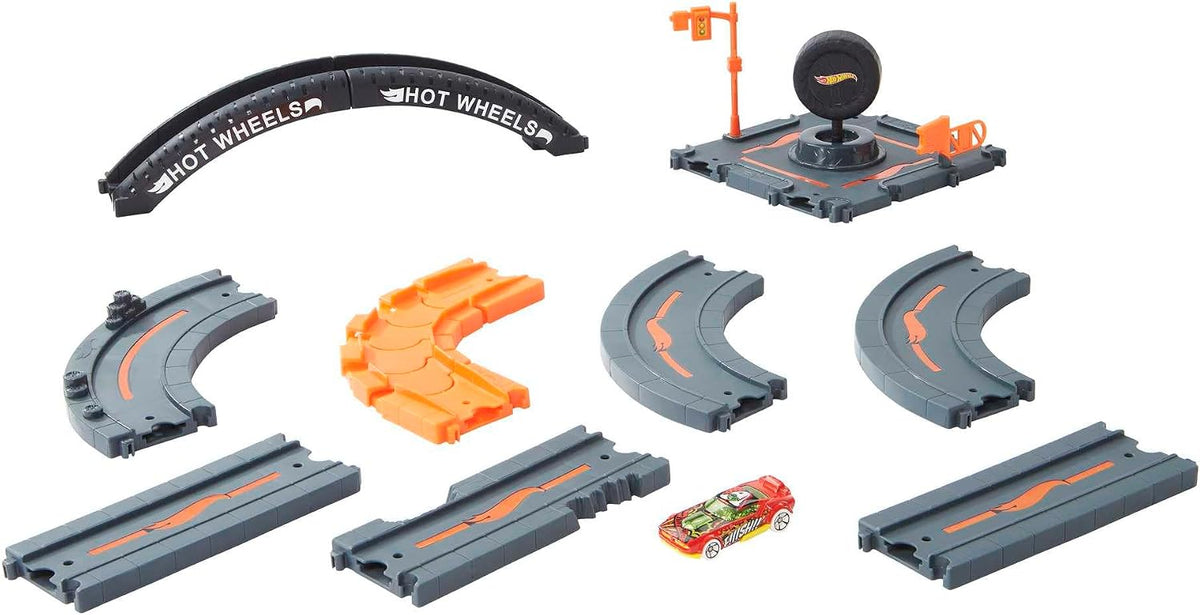 Hot Wheels City Track Pack 10-Piece Set with 1 Car