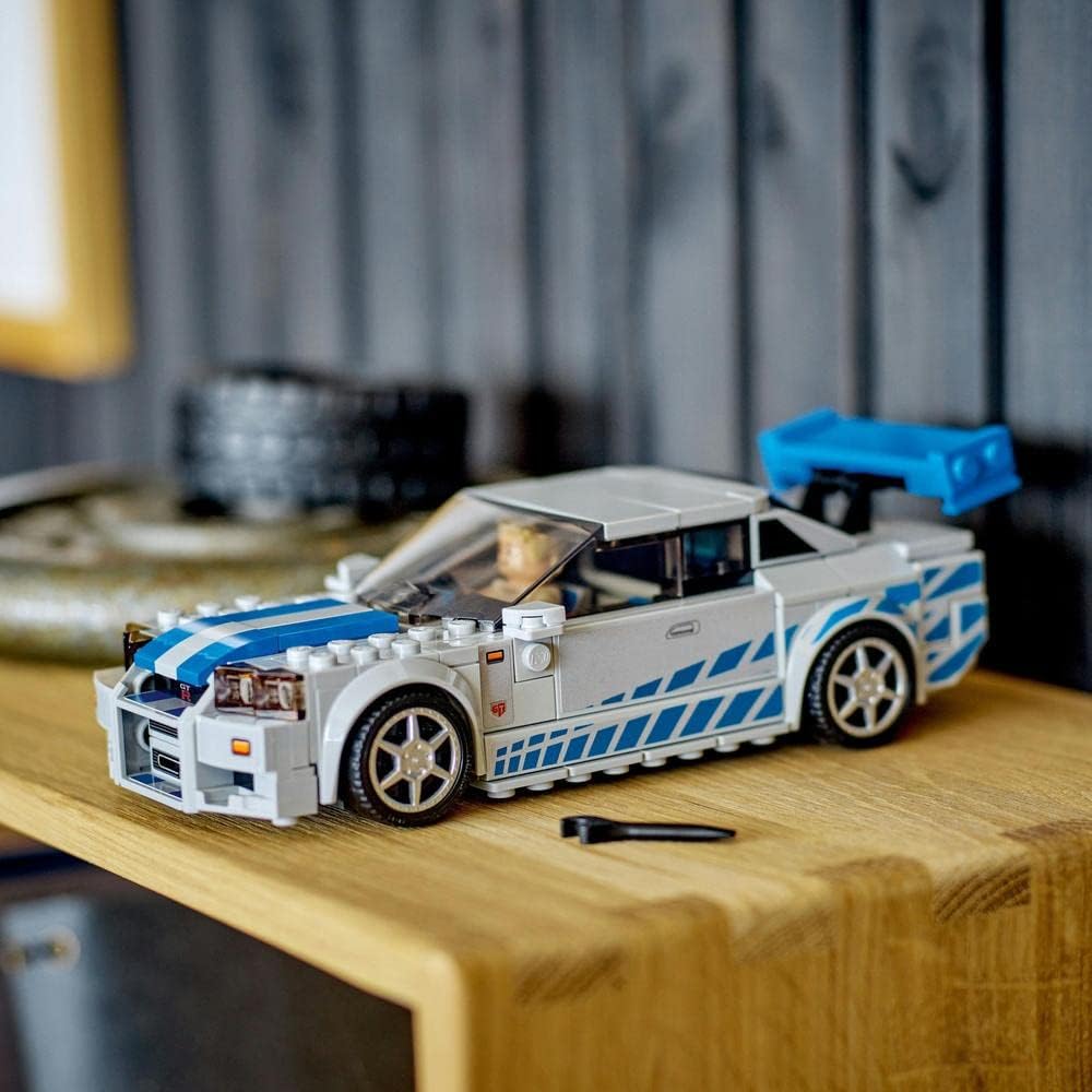 LEGO 76917 Speed Champions 2 Fast 2 Furious Nissan Skyline GT-R (R34) Race Car Toy