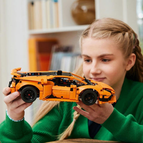 LEGO Technic Lamborghini Huracán Tecnica Orange Set, Sports Car Toy for 9 Plus Year Old Kids, Boys & Girls, Model Building Kit for Creative Play, Kids' Bedroom Decoration, Birthday Gift Idea 42196