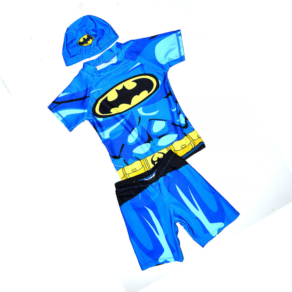 Batman Swimming Costume Boy 3 Pcs (Price Per Set)