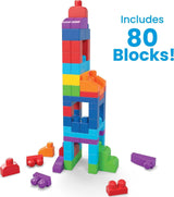 MEGA BLOKS Big Building Bag with 80 Pieces and Storage