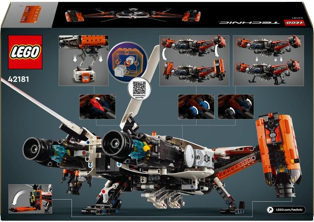 LEGO Technic VTOL Heavy Cargo Spaceship LT81 Set, Space Plane Toy for 10 Plus Year Old Boys, Girls and Kids, Vehicle Building Playset for Imaginative Play, Birthday Gift Idea 42181