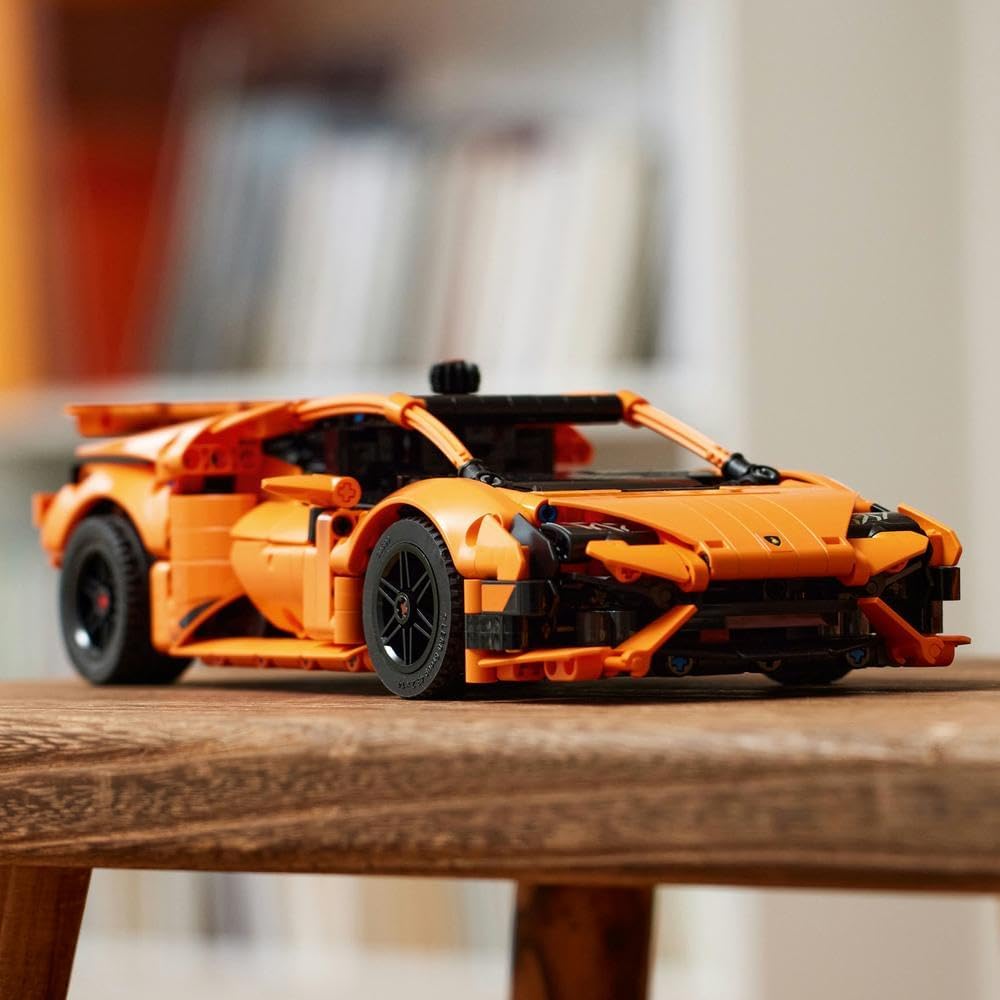 LEGO Technic Lamborghini Huracán Tecnica Orange Set, Sports Car Toy for 9 Plus Year Old Kids, Boys & Girls, Model Building Kit for Creative Play, Kids' Bedroom Decoration, Birthday Gift Idea 42196