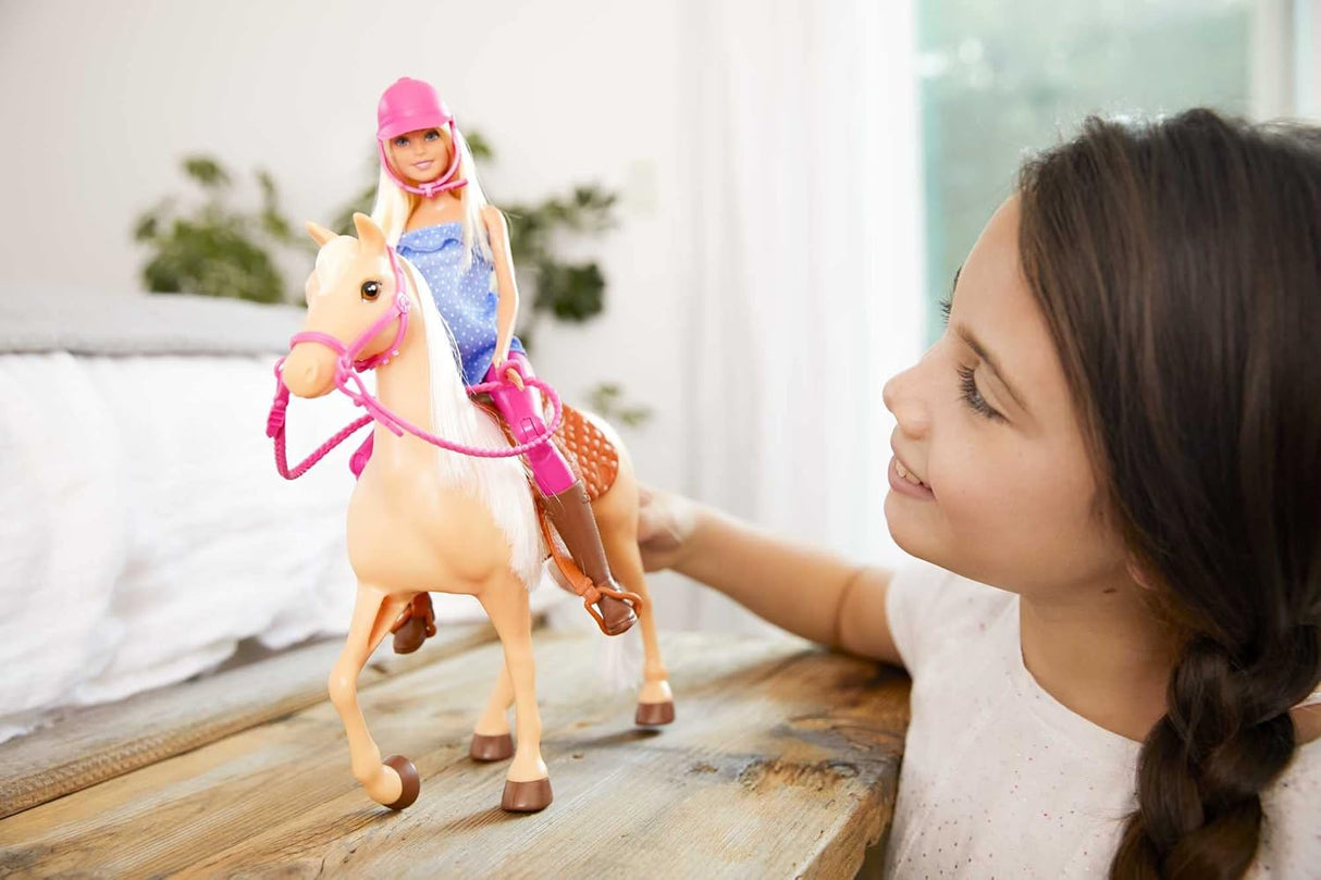 Barbie Doll, Blonde, and Horse