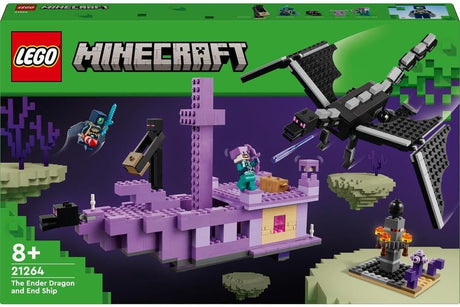 LEGO Minecraft The Ender Dragon and End Ship, Toy for 8 Plus Year Old boys & Girls