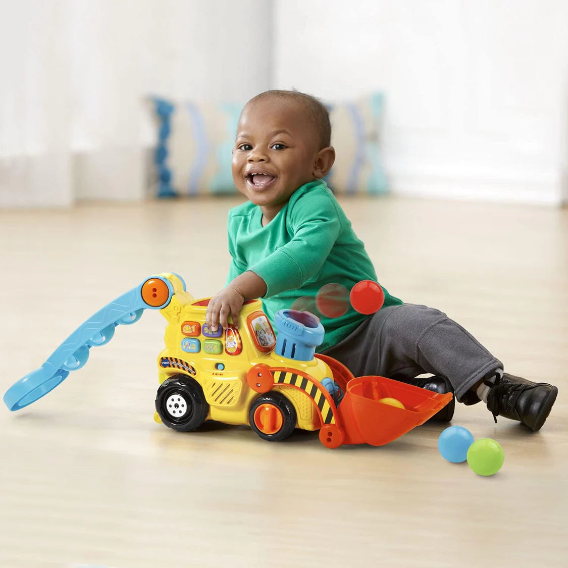 Vtech Pop A Balls Push And Pop Bulldozer Yellow