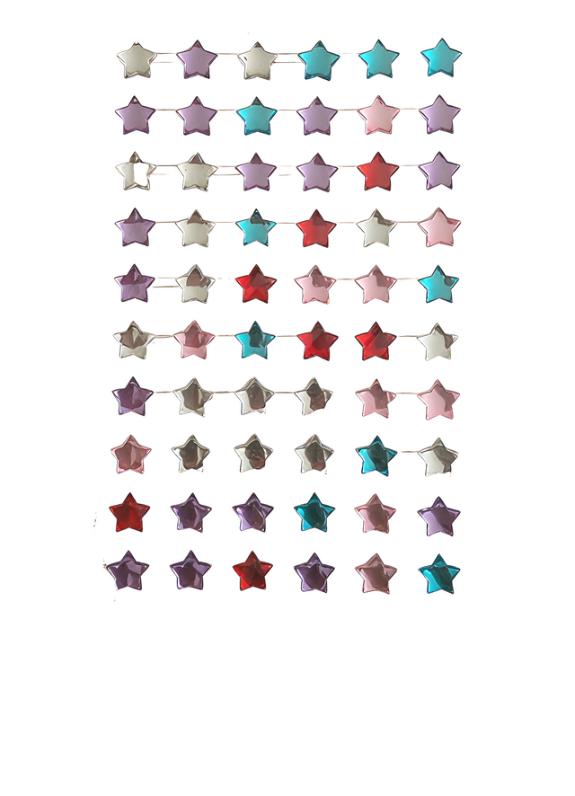 Crystal Star Rhinestone Stickers Assorted