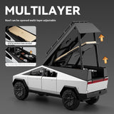 Tesla Cybertruck Model 1:32 with Roof Rack & Quad Bike
