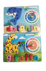 Wooden Puzzle (Assorted Colors, Sold As Single)