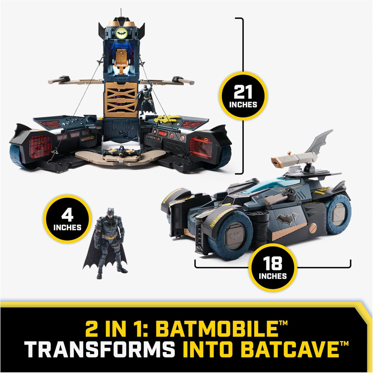 DC Batman Ultimate Transforming Batmobile Playset