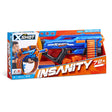 X-Shot Insanity Mega Barrel - Massive 200-Dart Capacity Drum Blaster with Pump-Action Power and 90-Foot Range - Black