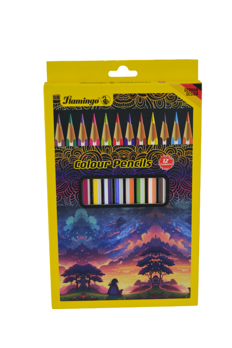 Flamingo Colour Pencils - 12 Colours