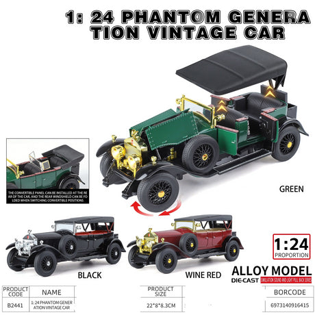 Rolls-Royce Phantom I Vintage 1:24 (Assorted colors, sold as single)