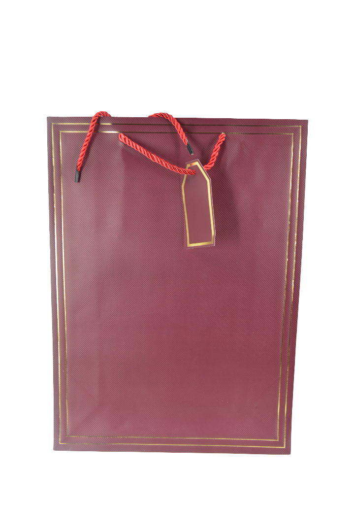 Paper Gift Bag Maroon Color 31x42x12