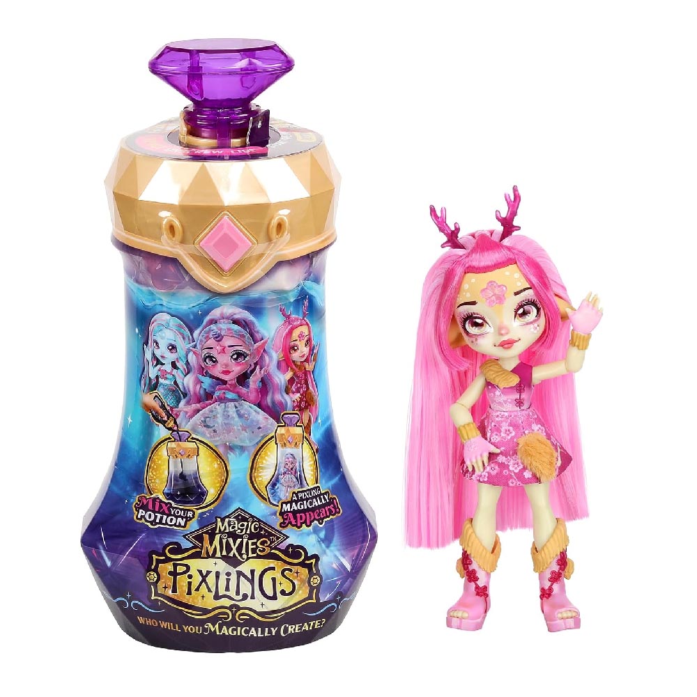 Magic Mixies Pixlings. Deerlee The Deer Pixling. Create and Mix A Magic Potion That Magically Reveals A Beautiful 6.5" Pixling Doll Inside A Potion Bottle!