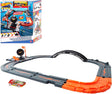 Hot Wheels City Track Pack 10-piece set with track pieces, bridge, city square, and 1 Hot Wheels car.