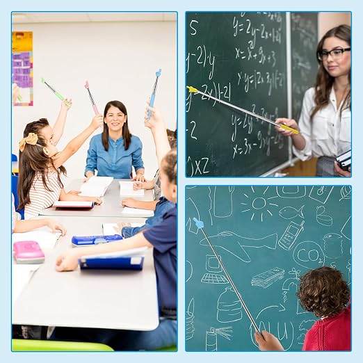 Telescopic Teachers Pointer Extendable Finger Pointer Stick 20-68cm Retractable
