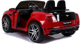 DERAK Ride On Bentley SuperSports Electric Car – 2 Seater 12V with EVA Leather Seat (Painted Red Black)