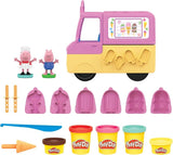 Play-Doh Peppa's Ice Cream Playset with Ice Cream Truck Peppa and George Figures and 5 Non-Toxic Cans