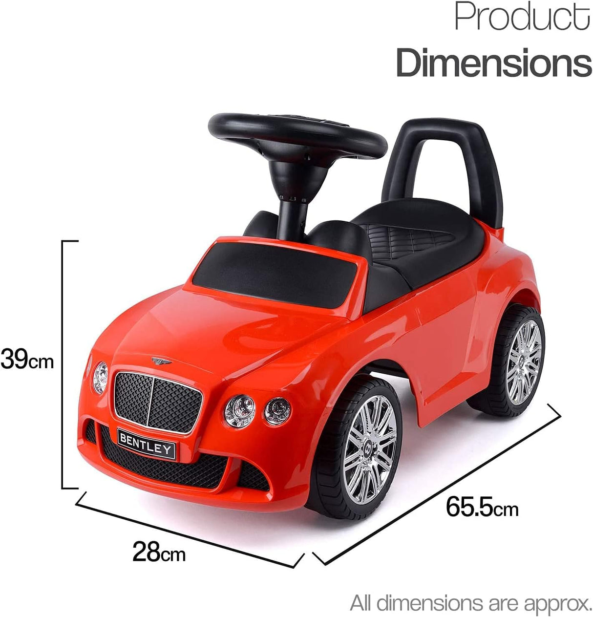 Bentley Continental GT Speed Push Car - (Red/White)