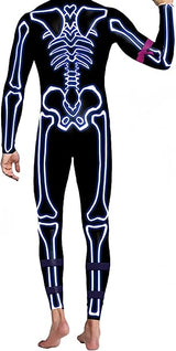 Ocean Plus Men's Halloween Skeleton Jumpsuit – Digital Print