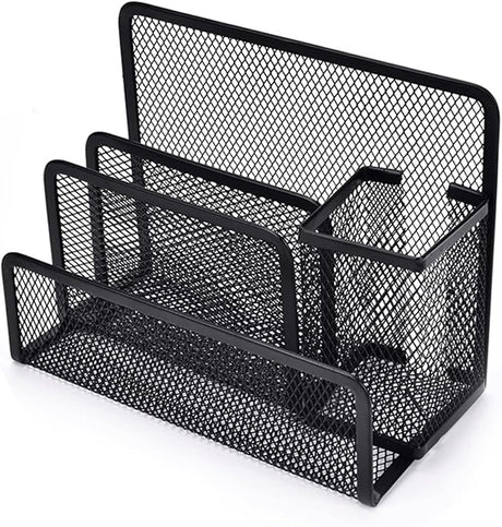 Motarro Pen Cup Multi-functional Metal Mesh Desk Organizer for Office and School