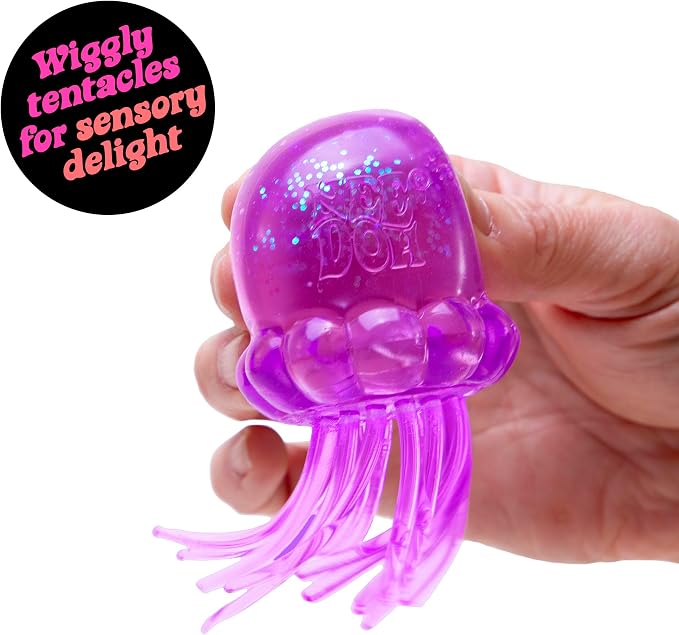 NeeDoh Jelly Squish Sensory Squeeze Toy Jellyfish Colors May Vary
