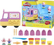 Play-Doh Peppa's Ice Cream Playset with ice cream truck, Peppa and George figures, 3 molds, and 5 cans of non-toxic Play-Doh compound
