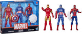 Marvel Hasbro Marvel Action Figure Toy 3-Pack, Iron Man, 6-inch Figures, Spider-Man, Captain America, For Kids Ages 4 and Up