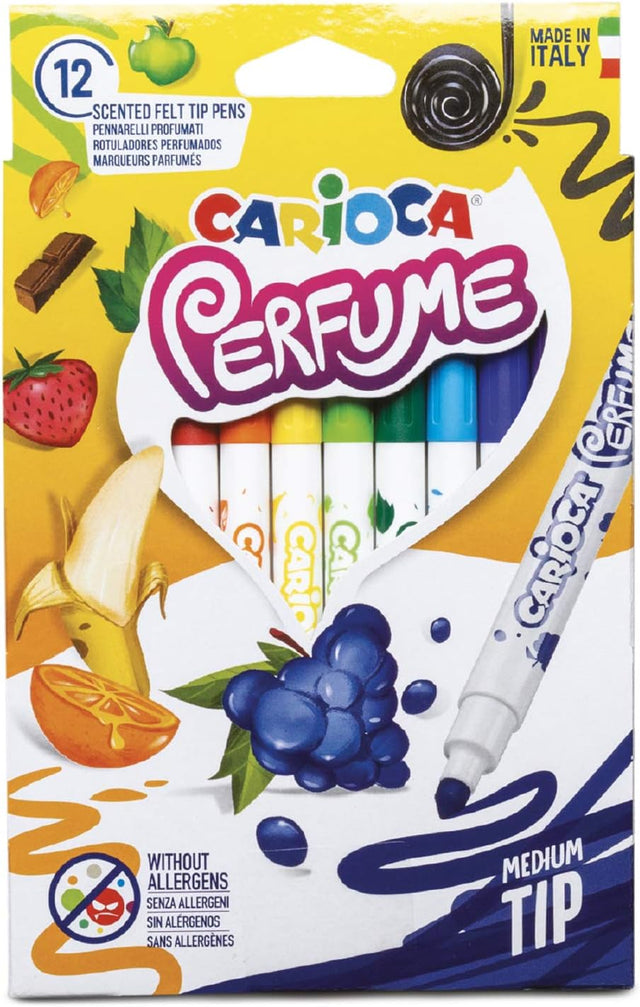 Carioca Perfume Xplosion scented fibre tip pens pack of 12 – Funzone UAE