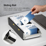Business Card Organizer Box with A–Z Tabs – Desk Business Card Holder & Storage Case