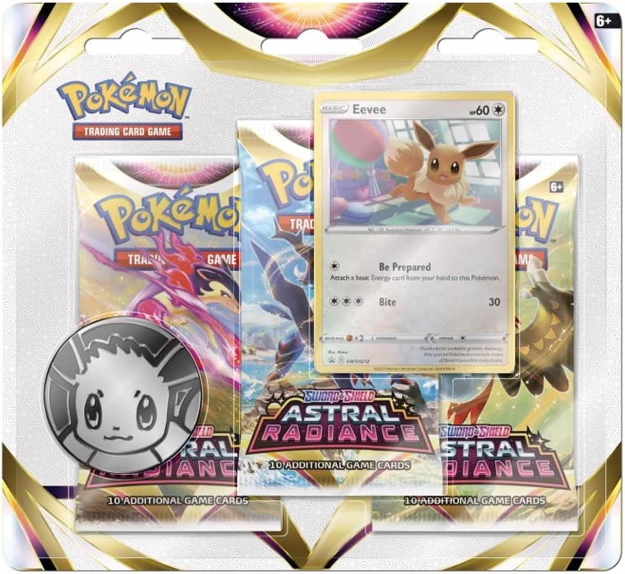 Pokemon TCG: Sword & Shield—Astral Radiance Three-Booster Blister