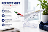 Emirates A380 Diecast Model Airplane 14 cm – Metal Aircraft Collectible with Stand