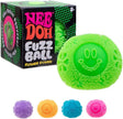 NeeDoh Fuzz Ball Flower Power sensory squish toy with velvet texture and funky flower pattern, 2.5 inch